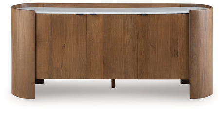 Fitzroy Brown/White Accent Cabinet from Ashley - Luna Furniture