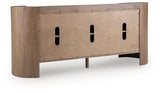 Fitzroy Brown/White Accent Cabinet from Ashley - Luna Furniture