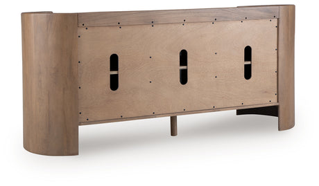 Fitzroy Brown/White Accent Cabinet from Ashley - Luna Furniture