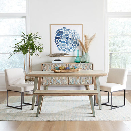 Ibizia 66" Dining Table in Vintage Teal Reclaimed Wood from Home Trends & Design - Luna Furniture