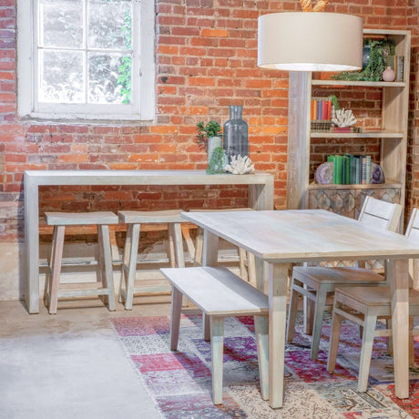 Ibiza 19" Counter Chair in Vintage Teal Reclaimed Wood from Home Trends & Design - Luna Furniture