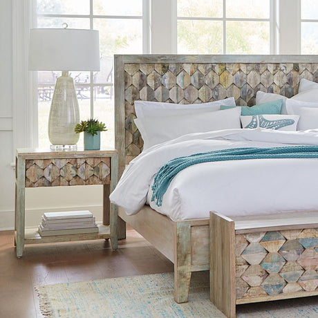 Ibiza 24" Nightstand in Vintage Teal Reclaimed Wood from Home Trends & Design - Luna Furniture