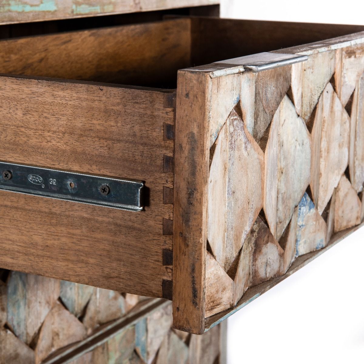 Ibiza 32" Tall Chest in Vintage Teal Reclaimed Wood from Home Trends & Design - Luna Furniture