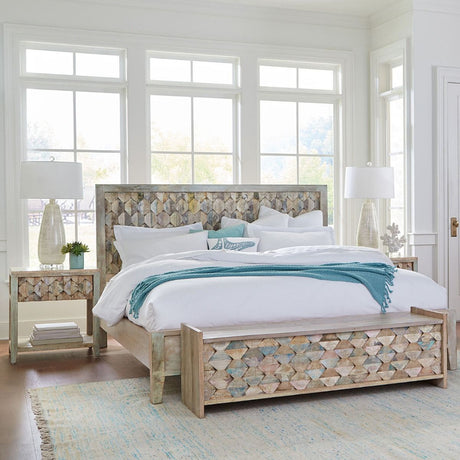 Ibiza King Bed in Vintage Teal Reclaimed Wood from Home Trends & Design - Luna Furniture