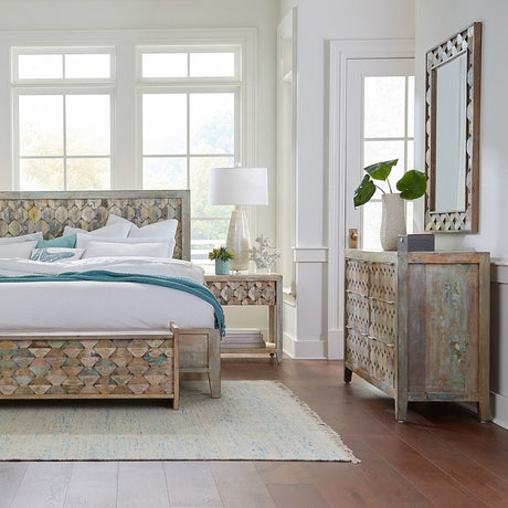 Ibiza 24" Nightstand in Vintage Teal Reclaimed Wood from Home Trends & Design - Luna Furniture
