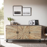 Jaipur Sunburst 63" Sideboard in Reclaimed Wood from Home Trends & Design - Luna Furniture