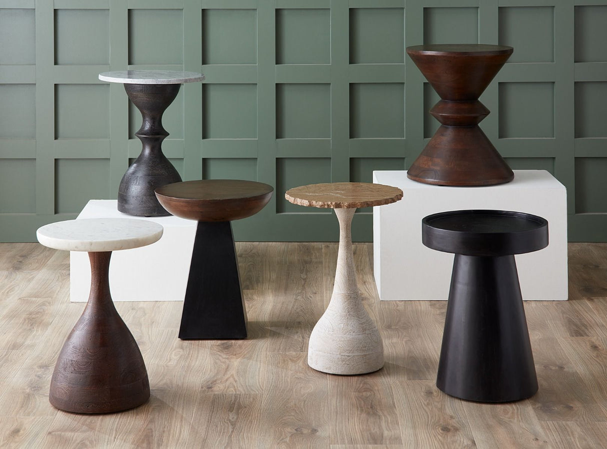 Jaipur Martini 18" Black Side Table from Home Trends & Design - Luna Furniture