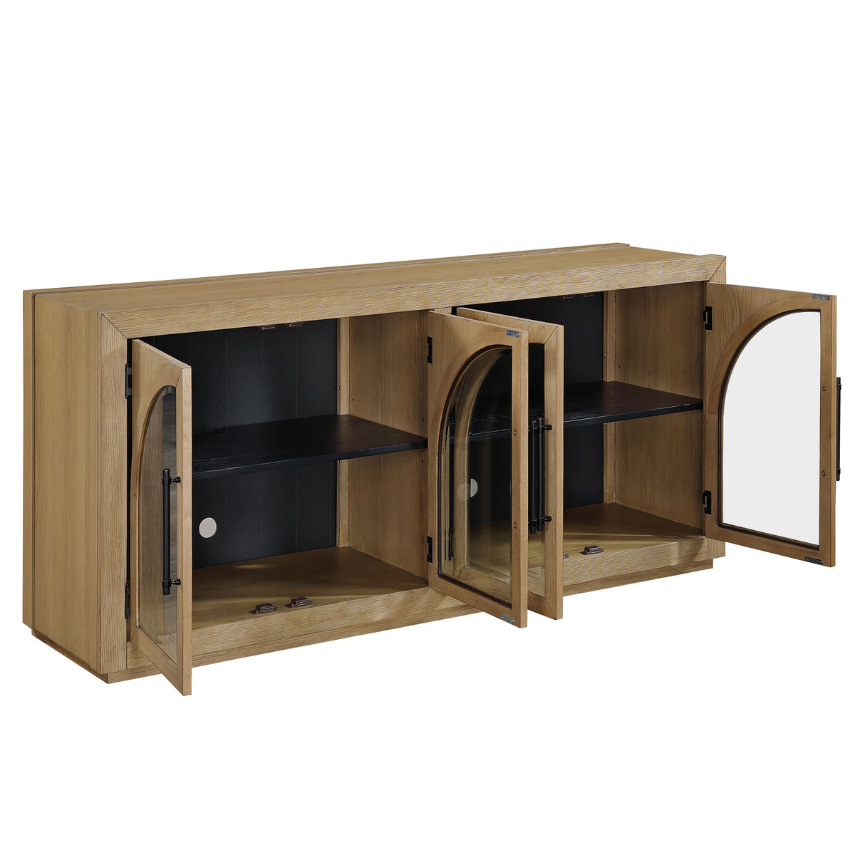 Magnolia Cathedral Doored Server, Weathered Sand from Steve Silver - Luna Furniture