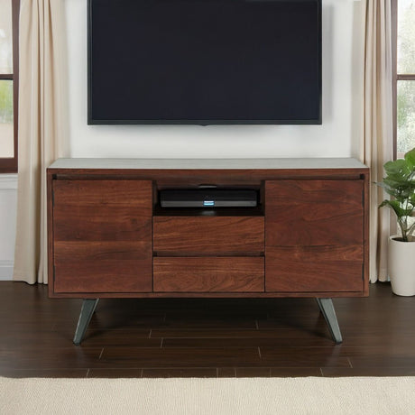 Kennedy 54" Media Cabinet in Walnut from Home Trends & Design - Luna Furniture