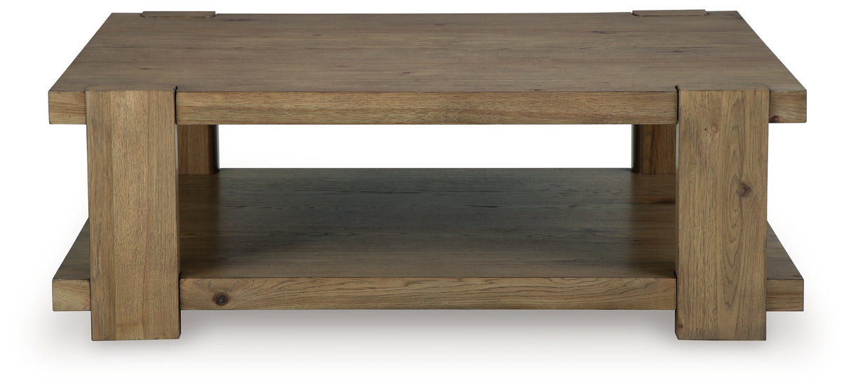 Flangren Light Brown Coffee Table from Ashley Furniture - Luna Furniture