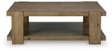 Flangren Light Brown Coffee Table from Ashley Furniture - Luna Furniture