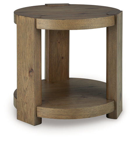Flangren Light Brown End Table from Ashley - Luna Furniture