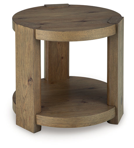 Flangren Light Brown End Table from Ashley - Luna Furniture