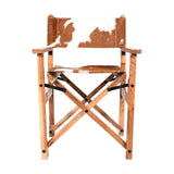 Leeds 23" Folding Dining Chair in Brown Hair on Hide from Home Trends & Design - Luna Furniture