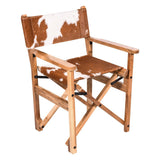 Leeds 23" Folding Dining Chair in Brown Hair on Hide from Home Trends & Design - Luna Furniture