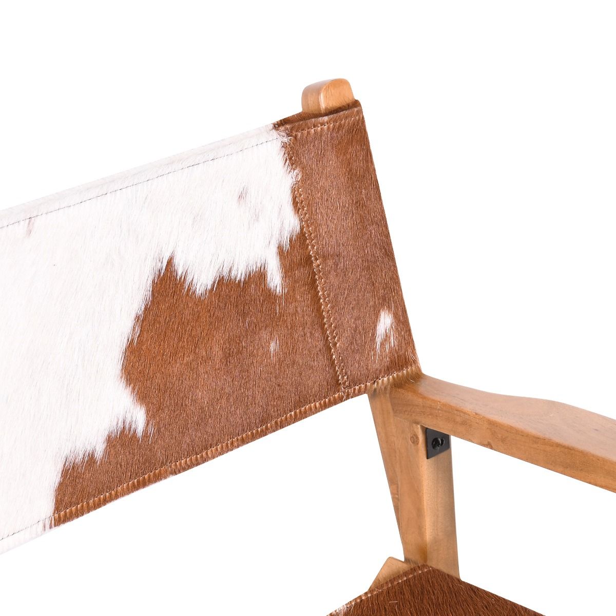 Leeds 23" Folding Dining Chair in Brown Hair on Hide from Home Trends & Design - Luna Furniture
