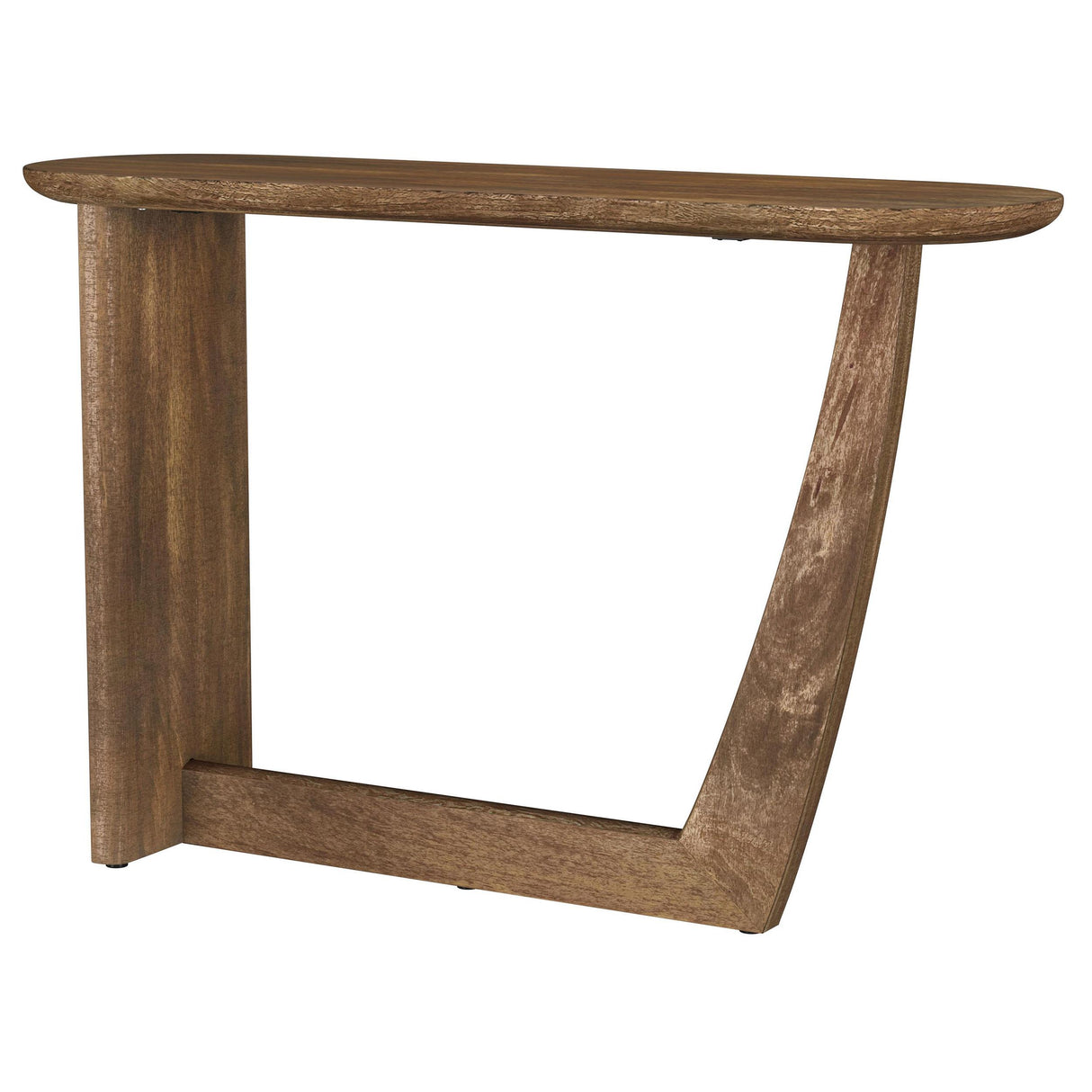 Fletcher Brown Oval Solid Mango Wood Entryway Console Table from Coaster - Luna Furniture