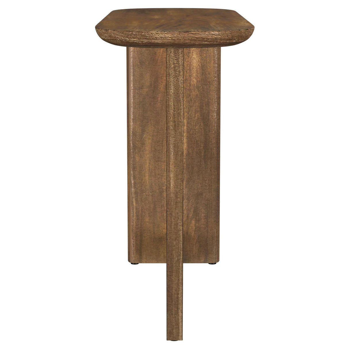 Fletcher Brown Oval Solid Mango Wood Entryway Console Table from Coaster - Luna Furniture