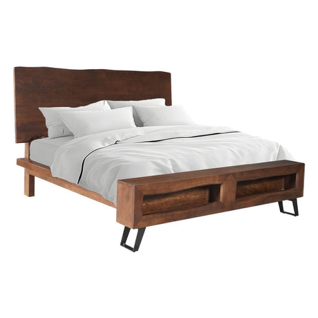 London Loft King Bed in Walnut from Home Trends & Design - Luna Furniture