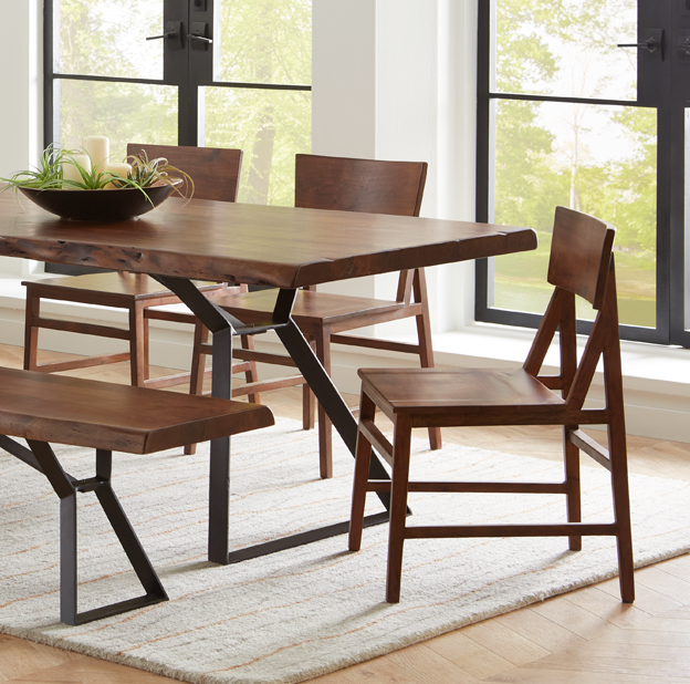 London Loft 19" Dining Chair in Walnut from Home Trends & Design - Luna Furniture