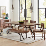 London Loft 106" Dining Table in Walnut from Home Trends & Design - Luna Furniture