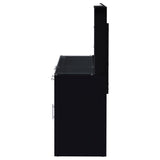 Flora 2-drawer Vanity Set with LED Mirror Black High Gloss from Coaster - Luna Furniture