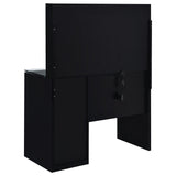 Flora 2-drawer Vanity Set with LED Mirror Black High Gloss from Coaster - Luna Furniture