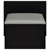 Flora 2-drawer Vanity Set with LED Mirror Black High Gloss from Coaster - Luna Furniture