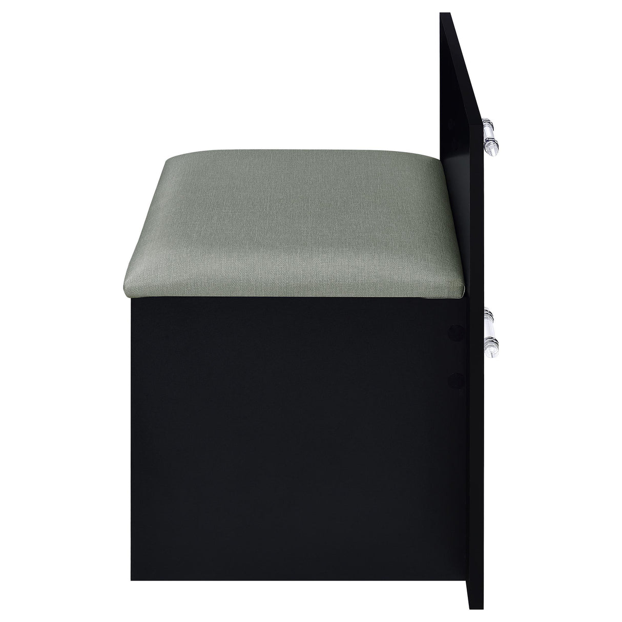 Flora 2-drawer Vanity Set with LED Mirror Black High Gloss from Coaster - Luna Furniture