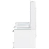 Flora 2-drawer Vanity Set with LED Mirror White High Gloss from Coaster - Luna Furniture
