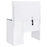 Flora 2-drawer Vanity Set with LED Mirror White High Gloss from Coaster - Luna Furniture