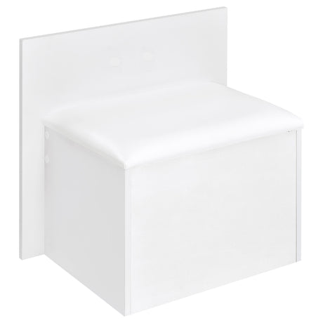 Flora White High Gloss 2-drawer Vanity Set with LED Mirror from Coaster - Luna Furniture