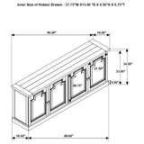 Florence Antique Black 4-Door Dining Sideboard Buffet Cabinet from Coaster - Luna Furniture