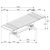 Florence Beige 7-Piece 126-inch Extension Dining Table Set from Coaster - Luna Furniture