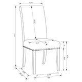 Florence Rustic Smoke and Beige 7-Piece Round Dining Set from Coaster - Luna Furniture