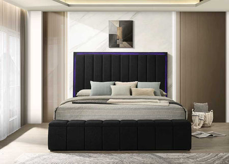 Florence Black Queen Platform Bed from Happy Homes - Luna Furniture