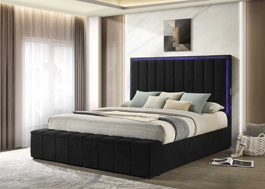 Florence Black Queen Platform Bed from Happy Homes - Luna Furniture