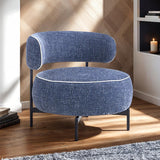 Florens Dark Blue Swivel Chair from Furniture of America - Luna Furniture