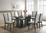 Florida Black Glass Top 7-Piece Dining Set from Happy Homes - Luna Furniture