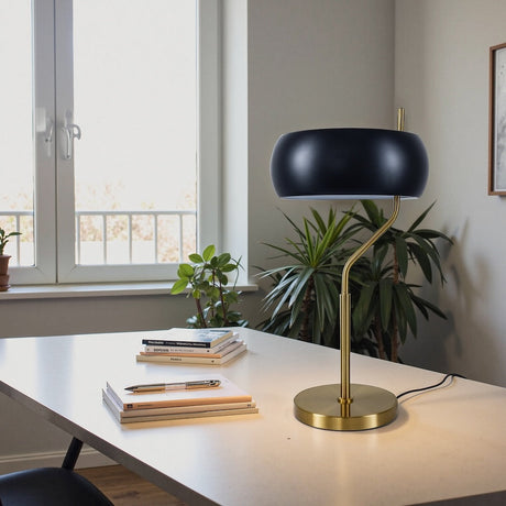 Flux Table Lamp - Black Outer - White Inner from Ashcroft Furniture - Luna Furniture