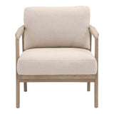 Harbor Club Chair in Flax Linen, White Rope, Smoke Gray Oak from Essentials For Living - Luna Furniture