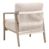 Harbor Club Chair in Flax Linen, White Rope, Smoke Gray Oak from Essentials For Living - Luna Furniture