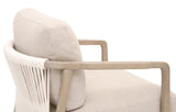 Harbor Club Chair in Flax Linen, White Rope, Smoke Gray Oak from Essentials For Living - Luna Furniture