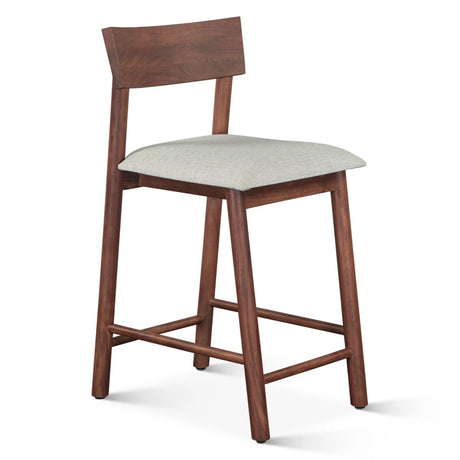 Lenox 18" Upholstered Counter Chair in Walnut from Home Trends & Design - Luna Furniture