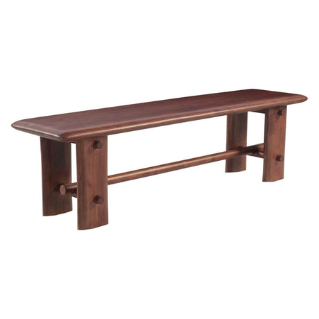 Lenox Loch 64" Bench in Walnut from Home Trends & Design - Luna Furniture
