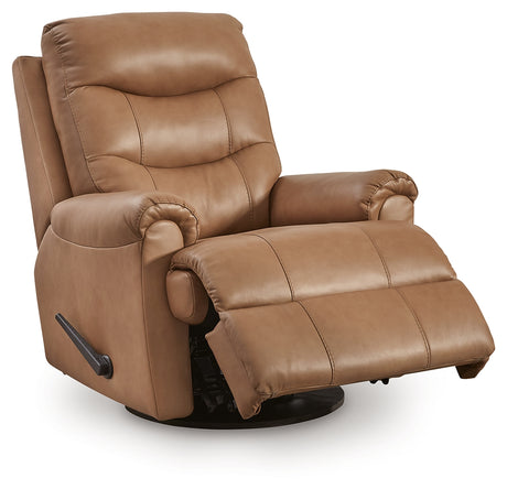 Flynwood Butternut Swivel Glider Recliner from Ashley - Luna Furniture