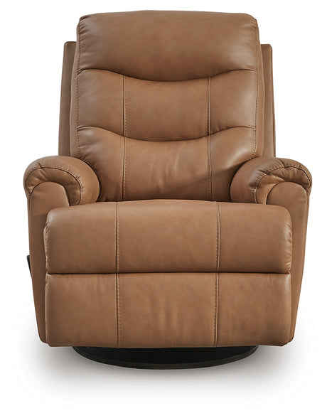 Flynwood Butternut Swivel Glider Recliner from Ashley - Luna Furniture