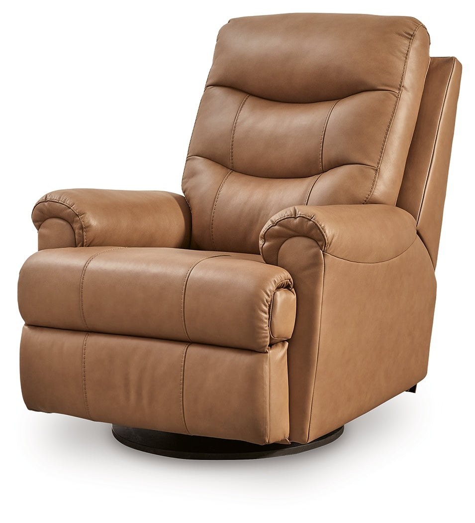 Flynwood Butternut Swivel Glider Recliner from Ashley - Luna Furniture