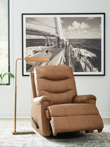 Flynwood Butternut Swivel Glider Recliner from Ashley - Luna Furniture