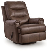 Flynwood Espresso Swivel Glider Recliner from Ashley - Luna Furniture